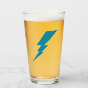 Blue Flash Lightning Bolt Glass