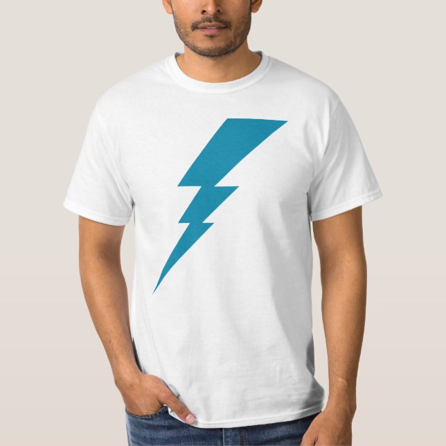 Blue Flash Lightning Bolt T-Shirt (Front)