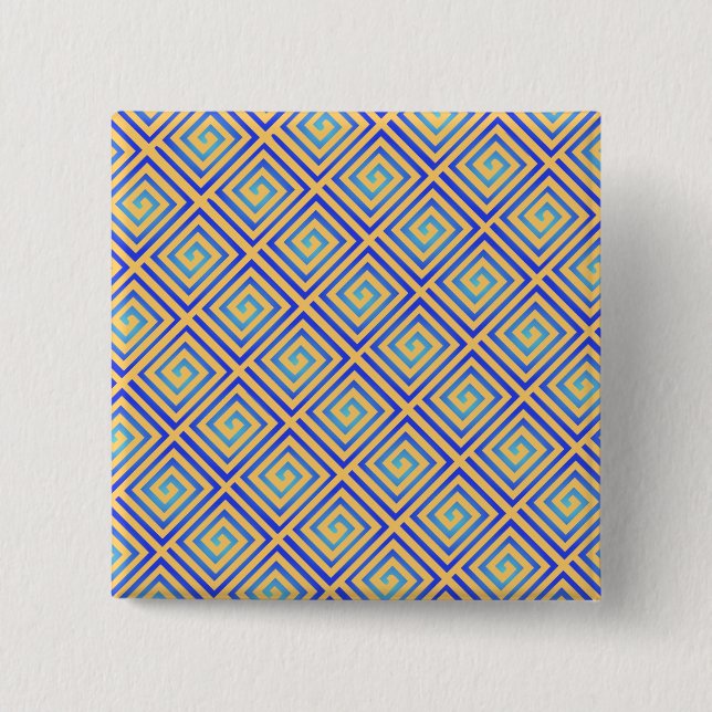 blue flashes 15 cm square badge (Front)