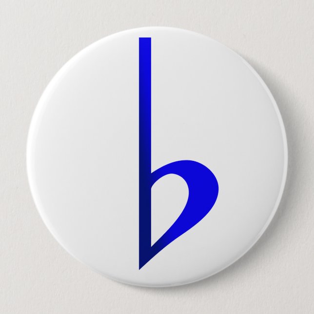 Blue Flat Back Earring 10 Cm Round Badge (Front)