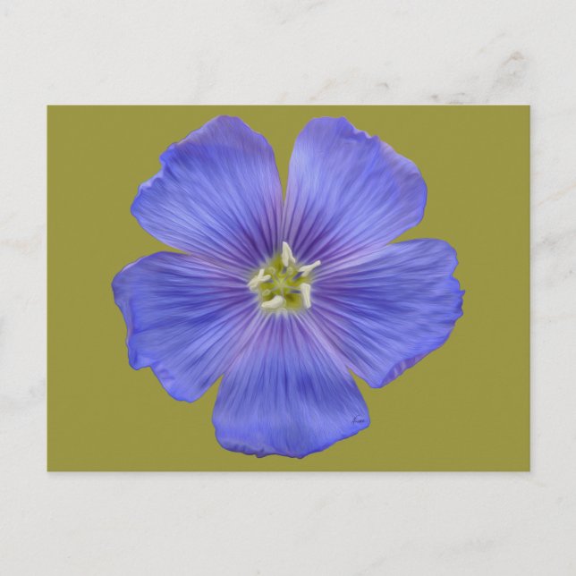 Blue Flax #1 Postcard (Front)