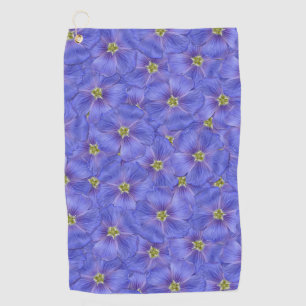 Blue Flax Seamless Pattern Golf Towel