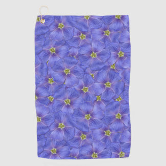 Blue Flax Seamless Pattern Golf Towel