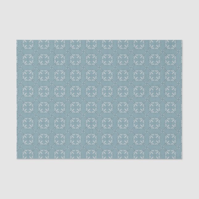 Blue Fleur-de-Lis Pattern Tissue Paper (Front)