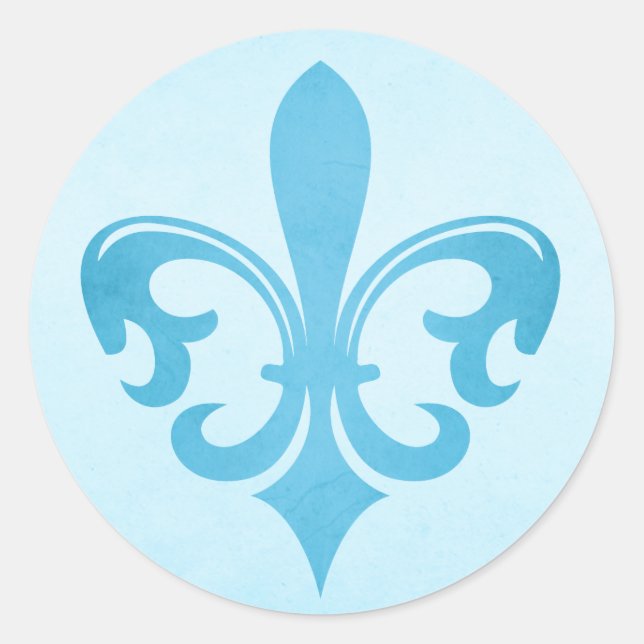 Blue Fleur de lis sticker (Front)
