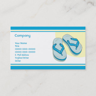 Blue Flip Flops Business Card