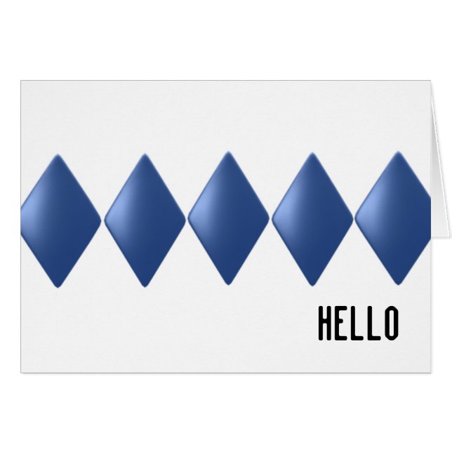 Blue Floating Diamonds (Front Horizontal)