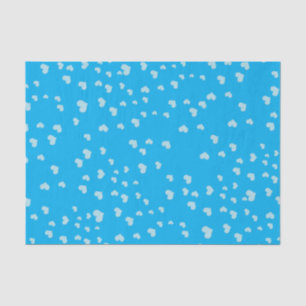 Blue Floating Hearts Tissue Paper