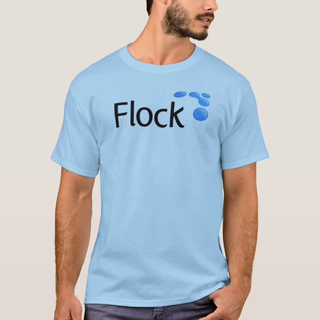 blue flock T-Shirt (Front)
