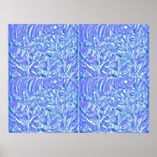 Blue flora 1 poster