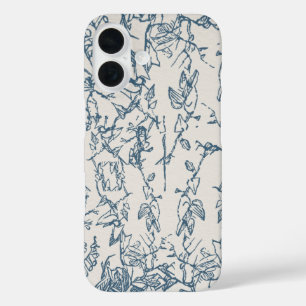 Blue Flora Hand-Drawn Aesthetic iPhone / iPad case