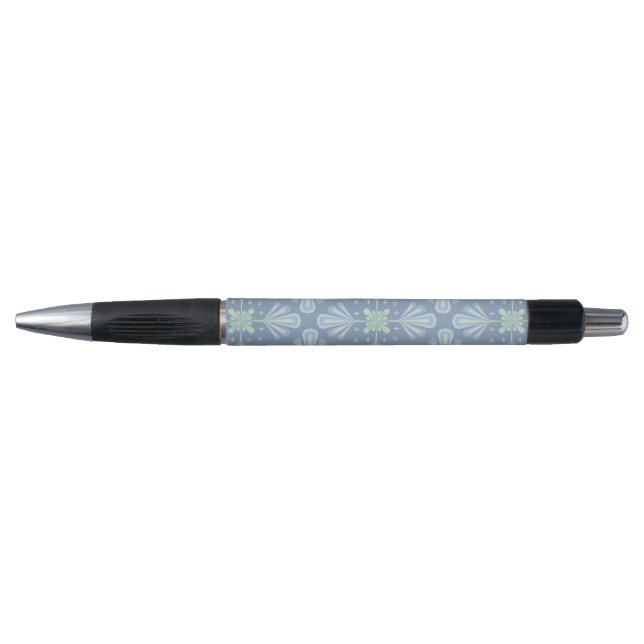 Blue Floral Abstract Pattern (Front)