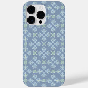 Blue Floral Abstract Pattern Case-Mate iPhone 14 Pro Max Case