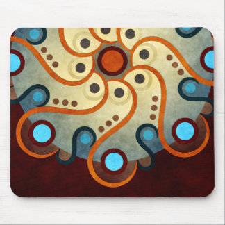 Blue Floral Abstract Vector Art Mousepad