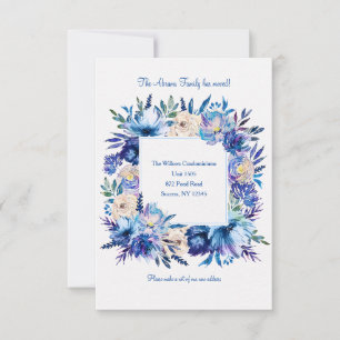 Blue Floral Announcement