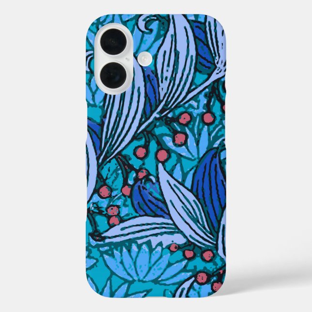 Blue Floral Antique Boho Modern Case-Mate iPhone Case (Back)