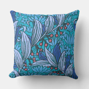 Blue Floral Antique Boho Modern Cushion