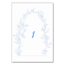 Blue Floral Arch Framed Wedding