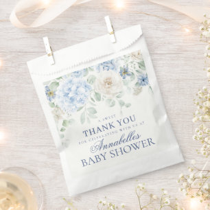 Blue Floral Baby in Bloom Baby Shower Dessert Favour Bag