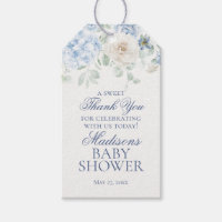 Blue Floral Baby in Bloom Baby Shower Favours