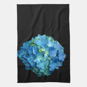 Blue floral blue flower blue Hydrangea Tea Towel