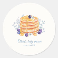 Blue Floral Blueberry Pancake Brunch Baby Shower