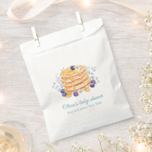 Blue Floral Blueberry Pancake Brunch Baby Shower Favour Bag