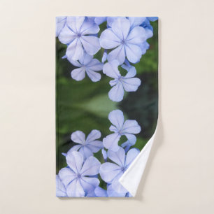 Blue Floral Bokeh Hand Towel