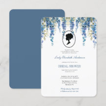 Blue floral bridgerton theme, bridal tea regency 