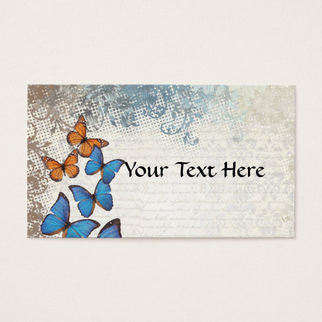 Blue floral butterflies (Front)
