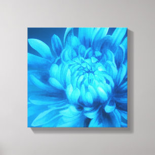 Blue floral canvas original fine-art print