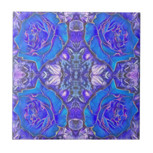 Blue Floral Ceramic Tile