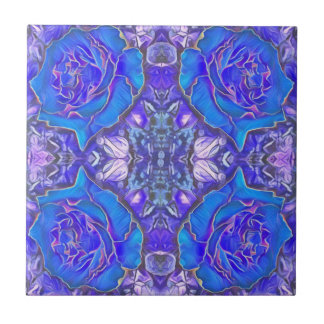 Blue Floral Ceramic Tile