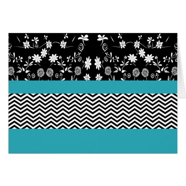 blue floral chevron (Front Horizontal)