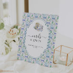 Blue Floral Coquette Tea Party | Cards & Gifts Pedestal Sign<br><div class="desc">Elevate your bridal shower, tea party, or elegant gathering with this charming "Cards & Gifts" pedestal sign. Featuring a beautiful blue floral coquette pattern, this sign adds a vintage-inspired, whimsical touch to your special event. The delicate tea set illustration atop the sign perfectly complements the refined style, ideal for occasions...</div>