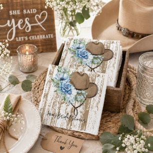 Blue floral cowgirl napkins