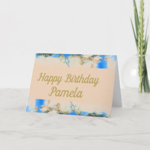 BLUE FLORAL CUSTOM BIRTHDAY CARD