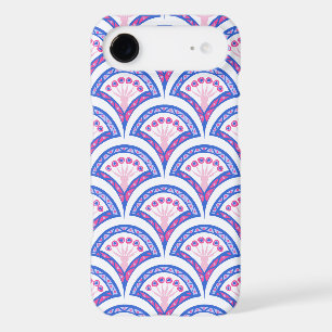 blue floral damask pattern