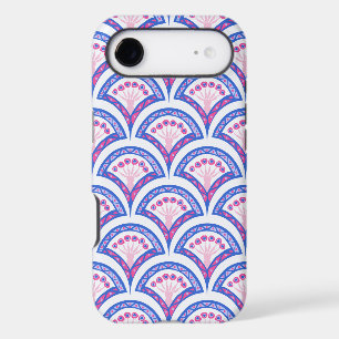 blue floral damask pattern 