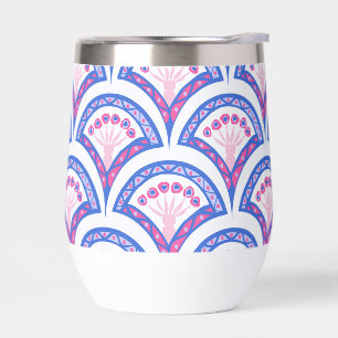 blue floral damask pattern