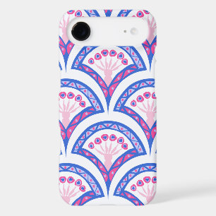 blue floral damask pattern