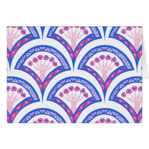 blue floral damask pattern