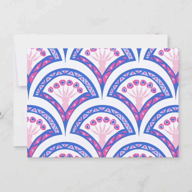 blue floral damask pattern  (Front)