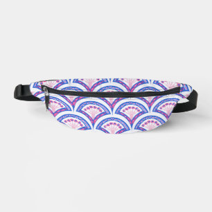 blue floral damask pattern  bum bags