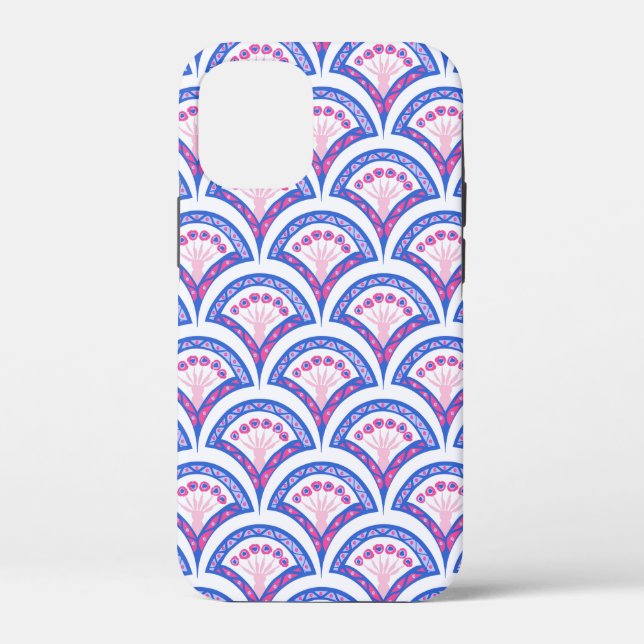 blue floral damask pattern  Case-Mate iPhone case (Back)