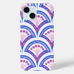 blue floral damask pattern  iPhone 15 case