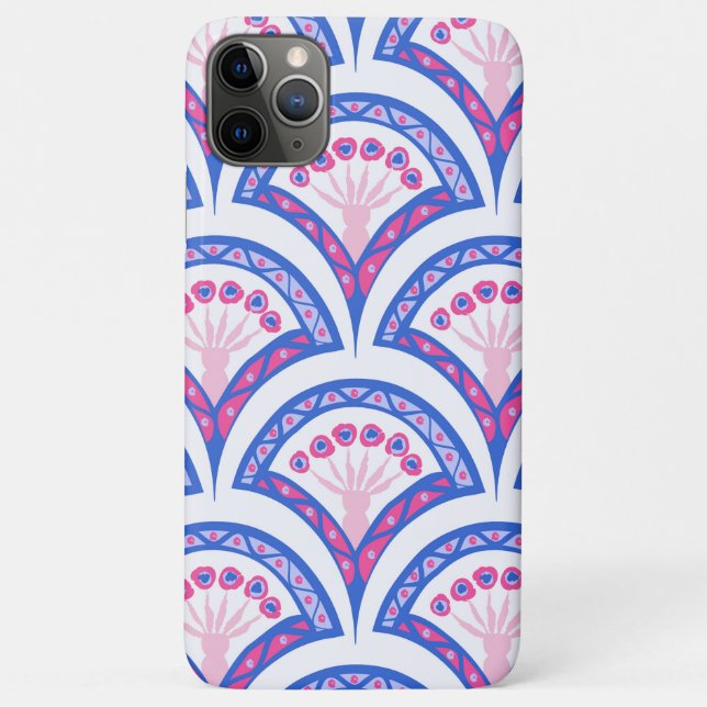 blue floral damask pattern  Case-Mate iPhone case (Back)
