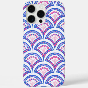 blue floral damask pattern  iPhone 16 pro max case
