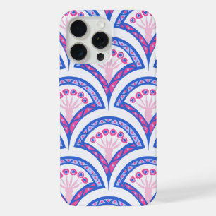 blue floral damask pattern iPhone 15 pro max case