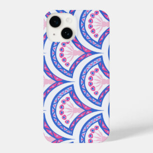 blue floral damask pattern  iPhone 14 case